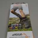 APEXUP 10lbs/Pair Adjustable Ankle Weights for Women and Men, Modularized Leg Weight Straps for Yoga, Walking, Running, Aerobics, Gym, Physical Therapy (Black)