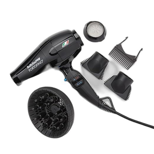 BaBylissPRO Hair Dryer, Nano Titanium Portofino 2000Watt Blow Dryer, Hair Styling & Appliances, Black, BPOR1