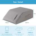 MEGCXIT Leg Pillow Elevation Blood Circulation, Leg Wedge for Elevation for Swelling, Leg Elevating Pillow for After Surgery, Memory Foam Foot Knee Pillow for Back Sleeping 23.616.88 Inch Grey