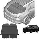 Compatible with 2026 2025 2024 2023 Honda Pilot Rear Cargo Security Shade Cover Privacy Screen Retractable Rear Storage Tonneau Cargo Cover Luggage Security Shield Shade