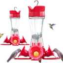 Perky-Pet 203CPBN-2 Glass Hummingbird Feeders for Outdoors with Perches, Ant Moat, Bee Guards 
