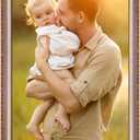 24x36 Frame Champagne Gold, Elegant Ornate 36x24 Picture Frame with Floral Trim, for 24 x 36inch Gallery Photo Pic with HD Plexiglass, 1.6in Widen 0.8in Thick, Horizontal Vertical Wall Display