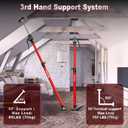 Cabinet Jacks Support Pole, 49.2"-114.2" Telescopic Quick Support Rod, Adjustable 3rd Hand Support System for Installing Upper Cabinets, Drywall Jack& Cargo Bars, 154LB Capacity, 2-Pack