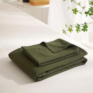 AMWAN Army Green Duvet Cover Queen Size Bedding Set, Modern Soft 3 Pieces Comforter Cover Set