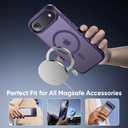 Tigowos Magnetic for iPhone Air Case Fits MagSafe 16FT Drop Resistant Matte Skin Feeling Back Cover Shockproof Slim Fit for iPhone 17 Air Phone Case 6.5 inch,Deep Purple