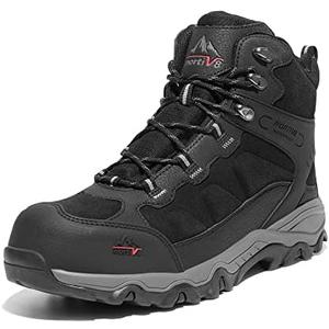 NORTIV 8 Waterproof Steel Toe Boots for Men Slip Resistant Safety Industrial Boots Paladin-Steel, Size 41