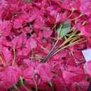 16 Pack Artificial Bougainvillea Floral 38" Silk Long Stem Bougainvillea Plants Hanging Table Centerpiece for Home Wedding Indoor Outdoor Decorations (Rose Red)