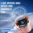 MUXNW Mini Face Fan For Skincare: Portable Small Pocket Handheld Personal Rechargeable Battery Operated USB Charger Keep Your Makeup For Travel Beach (Pink)