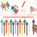24 Pcs Smile Spiral Notebooks Pens Gifts Bulk Boss Day Preppy Affirmation Ballpoint Pens Positive Face Classroom Prize Gifts for Student Teacher Coworker Christmas(Weekly Planner Journal)