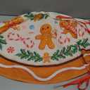 Candy Gingerbread Man Christmas Tree Skirt Xmas Tree Mat Halloween Thanksgiving Christmas Tree Ornaments Decorations Holiday Party Indoor Outdoor 36" (5)