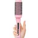 Upgraded Farery Thermal Brush, Non-Blowing Heated Round Brush, 1 3/4 Inch Hot Curling Brush with Adjustable Temp, Easier & Faster & Smoother, Dual Voltage for Travel, Longer Lasting Bristles (Pink)
