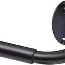 Amazon Basics Room Darkening Blackout Curtain Rod for Bedroom and Living Room, Curved, Wraps Around, Blocks Light, for Heavy Curtains, 48" to 88", Black