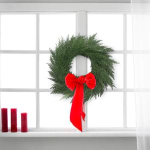 24 Inch Christmas Faux Cedar Wreath Christmas Wreaths for Front Door Cedar Garland for Walls Windows Porches Farmhouse Indoor Outdoor Home