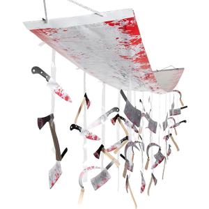 Fun Express 12 Ft. x 12 1/2" Halloween Horror Party Hanging Ceiling Decoration