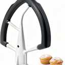 Flex Edge Beater Compatible with KitchenAid 5.5-6 Quart Bowl-Lift Stand Mixers, 6QT Paddle Attachment Replacement with Silicone Scraper, Heavy Duty Mixer Accessories, Dishwasher Safe