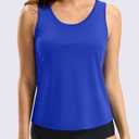 G Gradual Tankini Tops for Women High Neck Swim Top Racerback Bathing Suit Tops Modest Swimsuits Tank Top Only No Bottom(Royal Blue,XL) (Blue, XL)