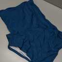 B2prity Women's Tankini Swimsuit Tummy Control Ruched Two Piece Bathing Suit Push Up Modest Swim Suits with Shorts (Large, Peacock Green)