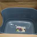 Gefryco Large Cat Litter Box with High Sided 24.6"x18.3"x12.2" - Jumbo Extra Large Open Anti - Splashing High Wall for Multiple Cats (Grey)