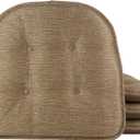 Klear Vu Omega Non-Slip Chair Cushions, Assembled in USA, U-Shaped Skid-Proof Seat Pads for Dining Room, Kitchen, Office, 15"x16", Solid Gold, 4 Pack