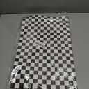 Lincia 100 Pcs Checkered Paper Placemats Birthday Party Supplies Disposable Placemats for Kids Baby Shower Men Party Decorations Favors 11 x 17 Inch(Black, White)