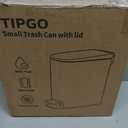 TIPGO Slim Bathroom Trash Can with Lid Soft Close, Step Pedal, 6 Liter / 1.6 Gallon Stainless Steel Garbage Can with Removable Inner Bucket, Anti-Fingerprint Finish (Silver)
