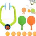 Door Ping Pong Game Over The Door, Adjustable Doorway Game Pingpong Trainer, Door Jam Pingpong Starter Kit, Portable Table Tennis Exerciser Set with Racket and Balls