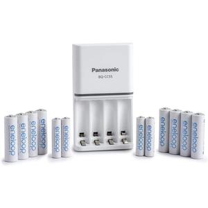 Panasonic K-KJ55MC84CZ eneloop Power Pack; 8AA, 4AAA, and Advanced Battery 3 Hour Quick Charger