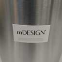 mDesign Stainless Steel Round Metal Trash Can, Small 2.8 Gallon Wastebasket, Garbage Basket Bin for Bathroom, Bedroom, Kitchen, or Home Office, Holds Waste and Recycle, Mirri Collection, Brushed