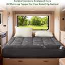 BEDLORE RV Queen Mattress Topper Viscose Derived from Bamboo,Pillow Top Mattress Pad with Stretchable Pockets for 6"-15" Mattress, Soft Breathable Mattress Topper for Back Pain Relief(Dark Gray)