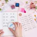 CRASPIRE Lower Eyelash Stamp Silicone Eyelash Stamps Lower Lash Clear Stamp Template Tool Seal Reusable Silicone Stamps Women Cosmetics Eye Makeups for Traveling Aartian Gathering