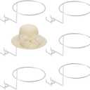 6 PCS Pegboard Hat Holder Hanger, Hat Displayer for Pegboard, Metal Helmet Rack Wall Mount Display Shelves Organizer for Home Retail Shop