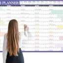 gisgfim 55 x 37in 2026 Jumbo Oversized Wall Calendar Colorful Wet & Dry Erase Laminated 12 Month Annual Yearly Personalized Extra Large Wall Planner for School Home Office Planning (Cut into 3pcs)