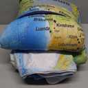 Sleepwish World Map Comforter Twin Size Bedding Set 4 Pieces Blue Map Bed Set for Kids Boys Girls Ultra Soft 1 Comforter 2 Pillow Cases 1 Cushion Cover