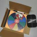 12 Inch 10 Slot Prize Wheel, Spinning Wheel for Prize, Prize Wheel Spinner with Stand, Tabletop Spinner Wheel with Dry Erase Markers and Eraser, Carnival Spin Wheel for Trade Show, Fortune Spin Game