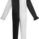 Kids Clown Costume for Kids 5Pack Jumpsuit Mask Gloves with Plastic Knife Outfit for Cosplay