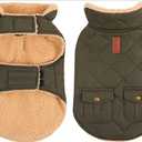 Queenmore Warm Coat for Cold Weather, Quilting Winter Jacket With Ultra Thick Plush Lining and Storage Pockets (Green, Medium)