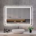 ISKM 44x28 LED Mirror for Bathroom, Front and Back Lit, Anti-Fog, Dimmable
Memory Function,ETL,3 Color Temps 3000K-6000K,IP65 Waterproof ,Tempered Glass, Plug in or Hardwired, for Makeup & Shaving
