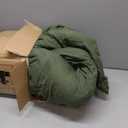 COTTEBED Reversible Sherpa Comforter Set for Kids Winter - Fuzzy Shaggy Soft Bed Washed Polycotton Warm Fleece Down Alternative Comfort and Sham (Dark Olive Green, Twin/Twin XL)