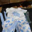My First Easter Baby Boy Outfit Newbon Bunny Outfits 1st Easter Romper+Overall Pants+Hats 3Pcs (Blue, 9-12 Months)