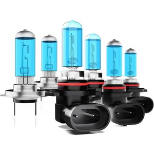 Compatible With Kia Forte 2019 2020 Headlight Bulbs, Halogen 9005 High Beam H7 Low Beam Combo 9006 Fog Lights,Bright Halogen Replacement Headlight Bulbs,Plug N Play,6-Pack