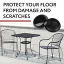 Impresa Patio Chair Feet Caps - 1.5 in Black, 32-Pack - UV-Resistant Plastic Furniture Leg Caps, Chair Leg Floor Protectors & Outdoor Metal Furniture Glides