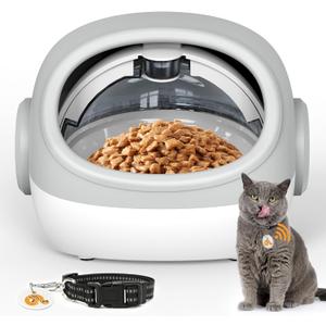 Lesotc RFID Automatic Cat Feeder, Microchip Pet Feeder, Auto Cat Feeder with Collar, Automatic Pet Feeder - Prevents Food Stealing, Perfect for Prescription Diets, Schedules Meals for Multiple Cats