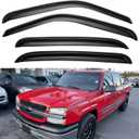 Window Visors Rain Guards for 2001-2007 Chevy Silverado/GMC Sierra, Window Vent Wind Deflectors Visors Shades for 2000-2006 Suburban/Yukon XL, 2002-2006 Avalanche/Cadillac Escalade - Crew Cab (2001-2007 silverado/sierra crew cab)