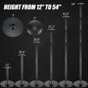 Funtery 4 Pcs Boat Cover Support Pole Adjustable Boat Cover Support System ABS Plastic Pole Jon Accessories for Fishing Bass Pontoon Trailer