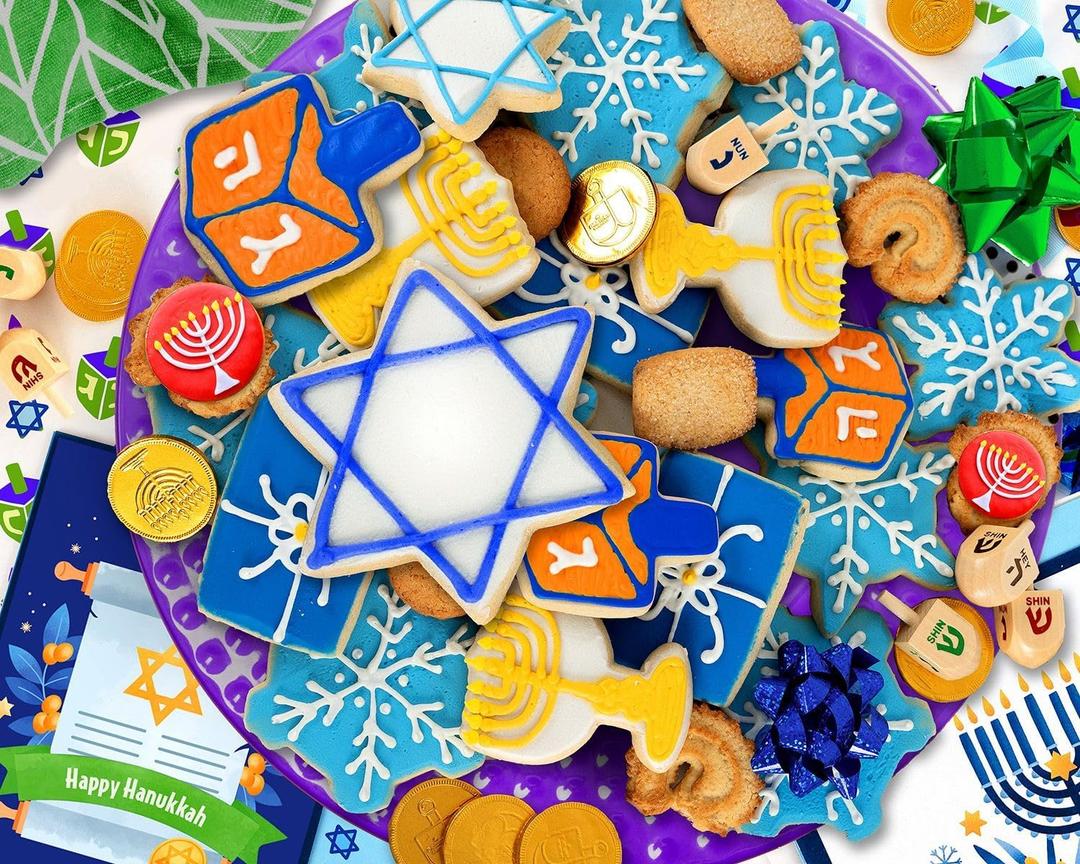 Springbok Hanukkah Cookies 500 Piece Jigsaw Puzzle for Adults and Family - Unique Cut Pieces - Made in USA