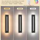 EDISHINE Upgraded 23.6" LED Modern Outdoor Wall Light, Dimmable Linear Exterior Wall Sconce, Adjustable Color Temperature, IP65 Waterproof, Long Exterior Lighting Fixtures for Garage, Porch, 2 Pack