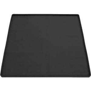 23,5 x 19,5 inch Washer Dryer Top Cover, Silicone Non Slip Protective Mat with Raised Edges, Easy to Clean and Store, Suitable for Laundry, Kitchen, Pet Feeding Mats, Coffee Mats (Black)