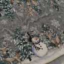 Winter Snowman Washable Area Rug 2x6ft Christmas Tree Snowflakes Xmas Leaf Floral Soft Rectangle Rugs for Living Room, Non Slip Carpet for Bedroom Entryway Dining Room