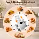40.6"x 22.8"Manual Dough Sheeter, Foldable Commercial Tabletop Dough Roller | 0-25 mm Adjustable Thickness with 56 Adjustable Settings for Pizza Crusts, Croissants, Puff Pastry, Pasta
