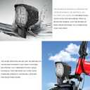 EBike Front Light with Built-in Horn Headlight 3-Pin Male Waterproof Connector Night Riding Bicycle Horn Light Compatible with 36V/48V/12V-60V Electric Bikes and E-Scooters